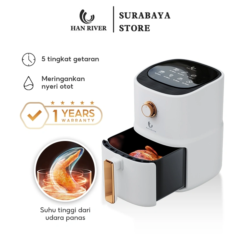 HAN RIVER Air Fryer 3.5L Air Fryer Low Watt 500W Penghangat Makanan HRAF04