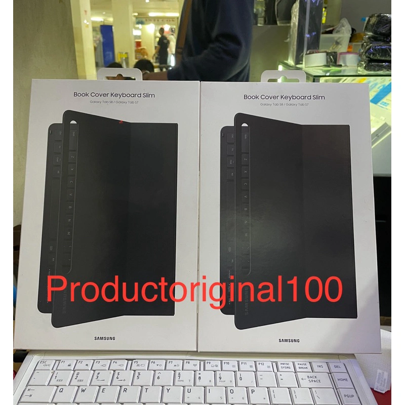 Book Cover Keybord Slim Samsung Galaxy Tab S7 / S7  /  S8 Original Samsung