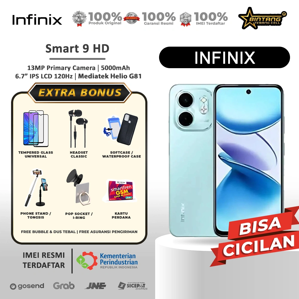 HP Infinix Smart 9 HD ram 4/64Gb smart9hd smart 9hd garansi resmi