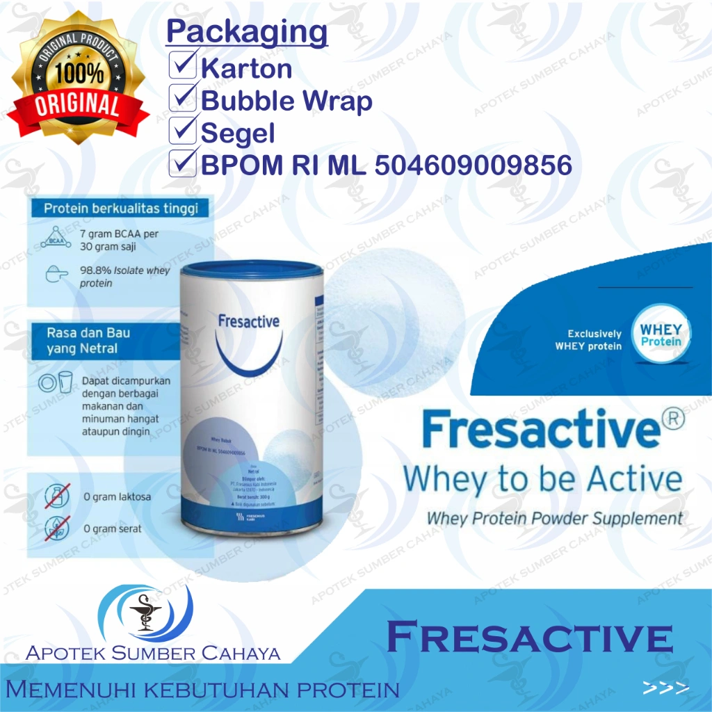 FRESACTIVE WHEY PROTEIN BUBUK (isi 300 Gram)