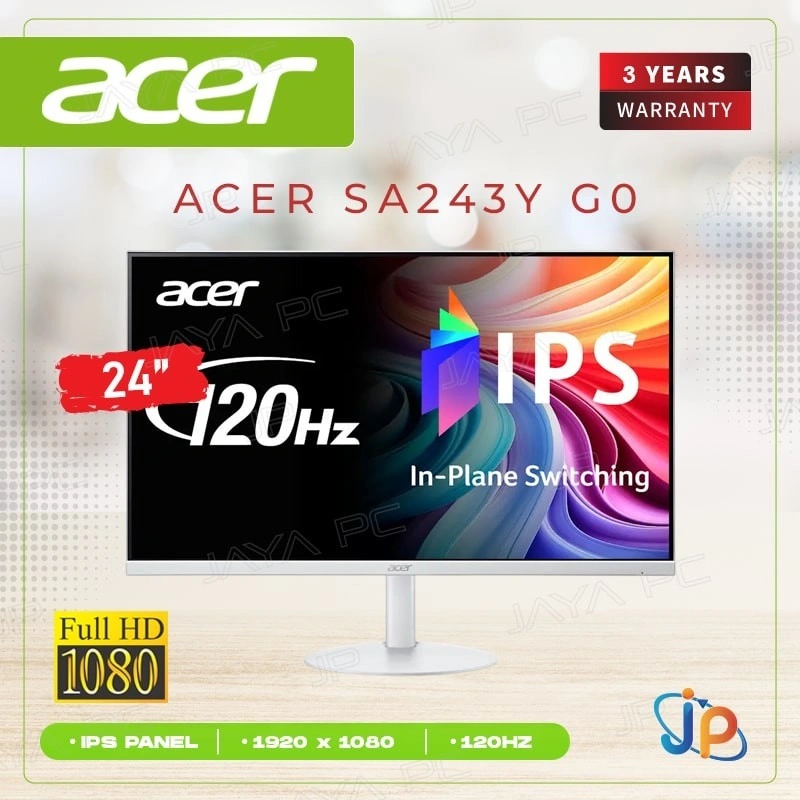 Monitor Acer LED IPS SA243Y G0 Ultra Slim - Full HD 24" Inch