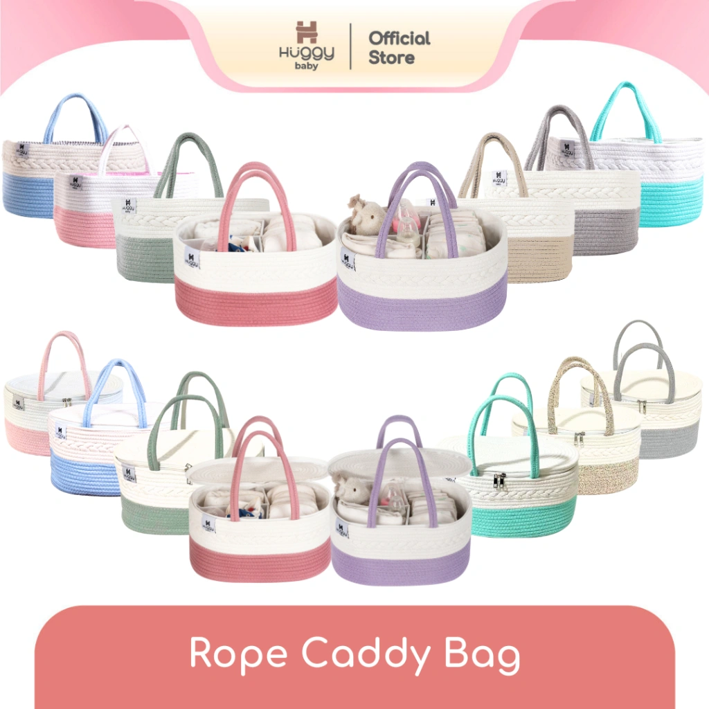 Huggy Baby BAG01 Rope Caddy Bag | Diaper Bag Organizer Bag Tas Bayi