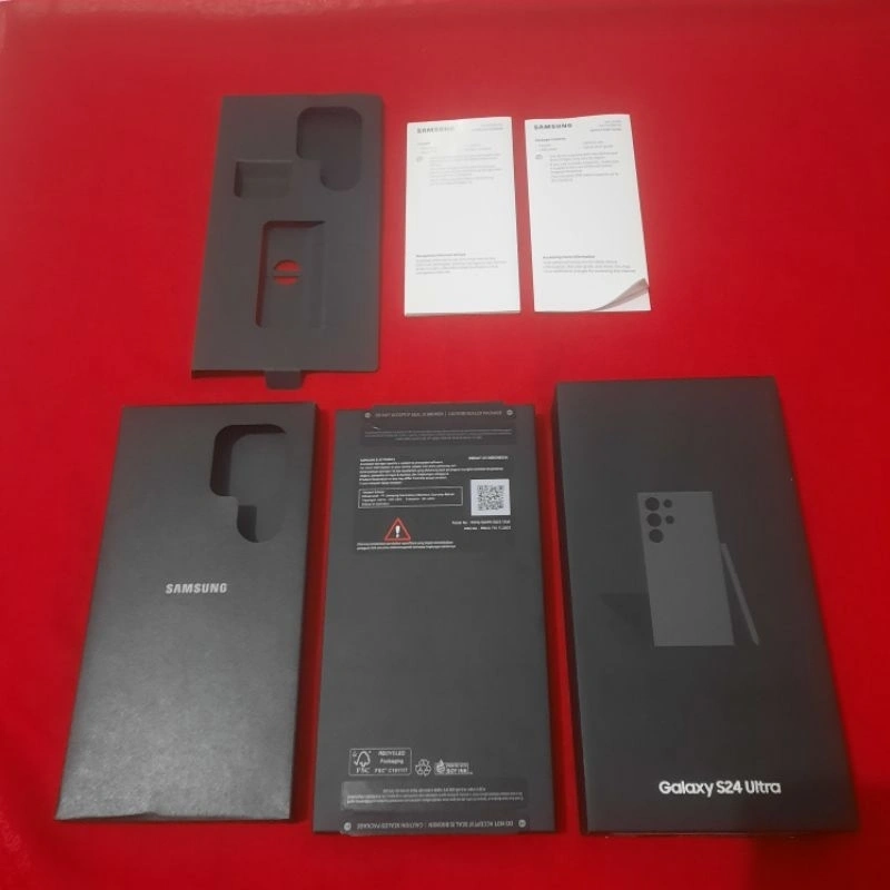 dus box samsung galaxy s24 ultra titanium black original 100% copotan sein lengkap manual book