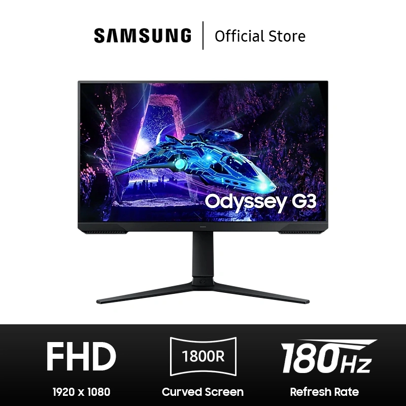 Samsung Gaming Monitor Odyssey G3 24" G30D VA 180Hz FHD - LS24DG302EEXXD