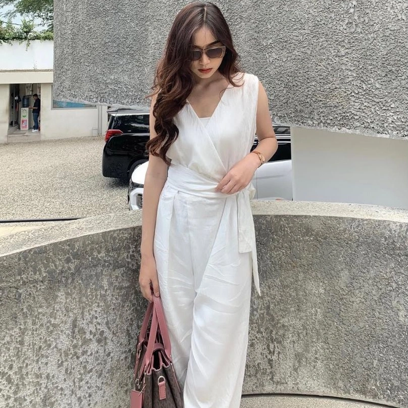 Grace Jumpsuit Woman Premium Casual Playsuit V-neck Jumpsuit Wanita Korean Summer Set Bohemian Jumpsuit Poli Linen