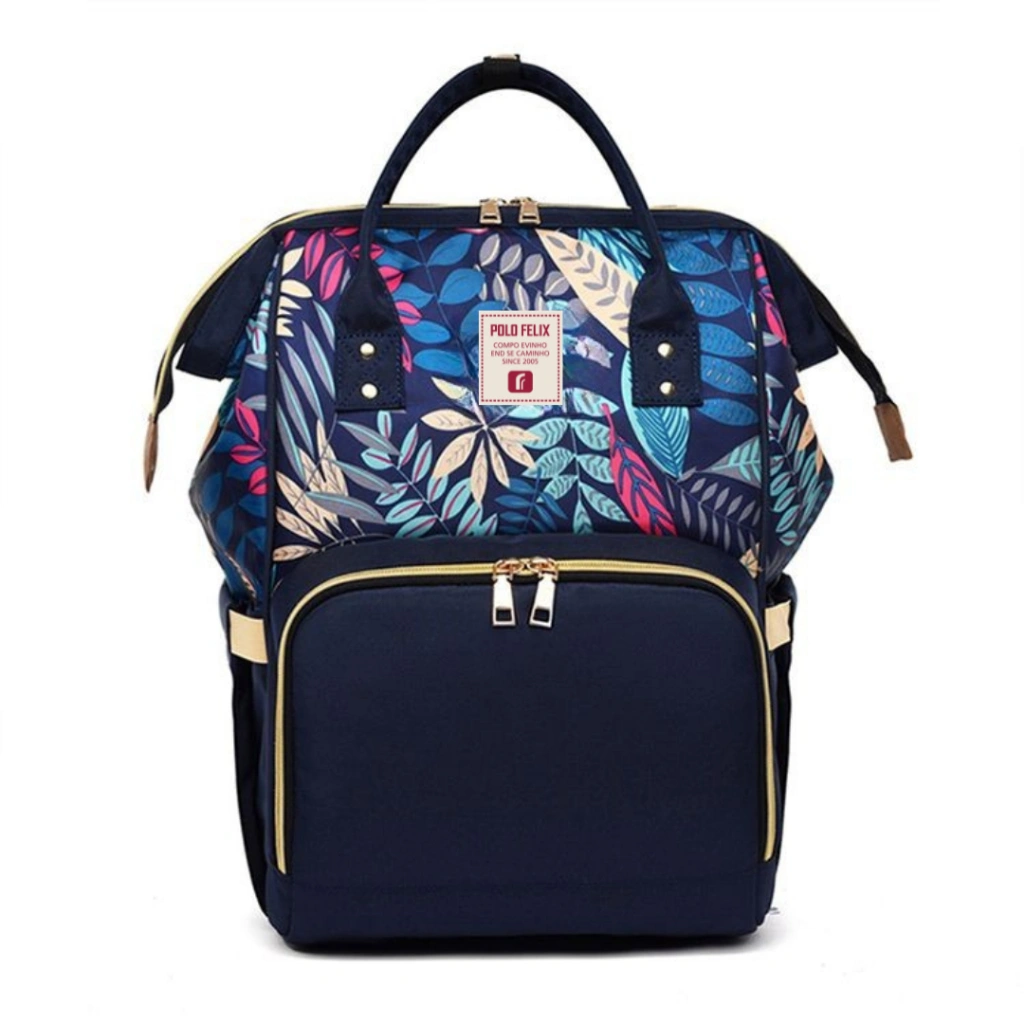 POLO FELIX - Diaper Bag Tas Traveling City Diva Motif Daun Tas Perlengkapan Bayi Multifungsu