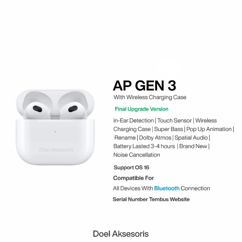 [ GARANSI 1 TAHUN ] ARPDS GEN 3 WIRELESS CHARGING CASE SERIAL NUMBER TEMBUS WEBSITE  (100% NEW )