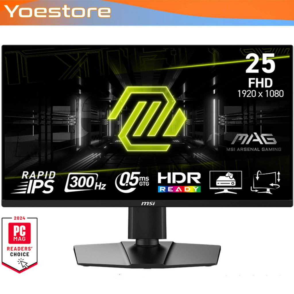 Monitor LED MSI MAG 255PXF  24.5" Rapid IPS FHD 1080p 300Hz 0.5ms SPEAKER Portrait Mode adjustable