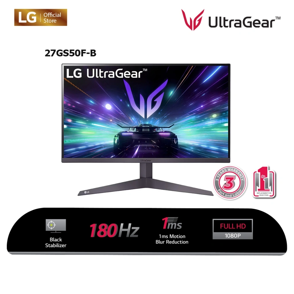 LG UltraGear 27GS50F-B 27" FHD VA Gaming Monitor 5ms 180Hz