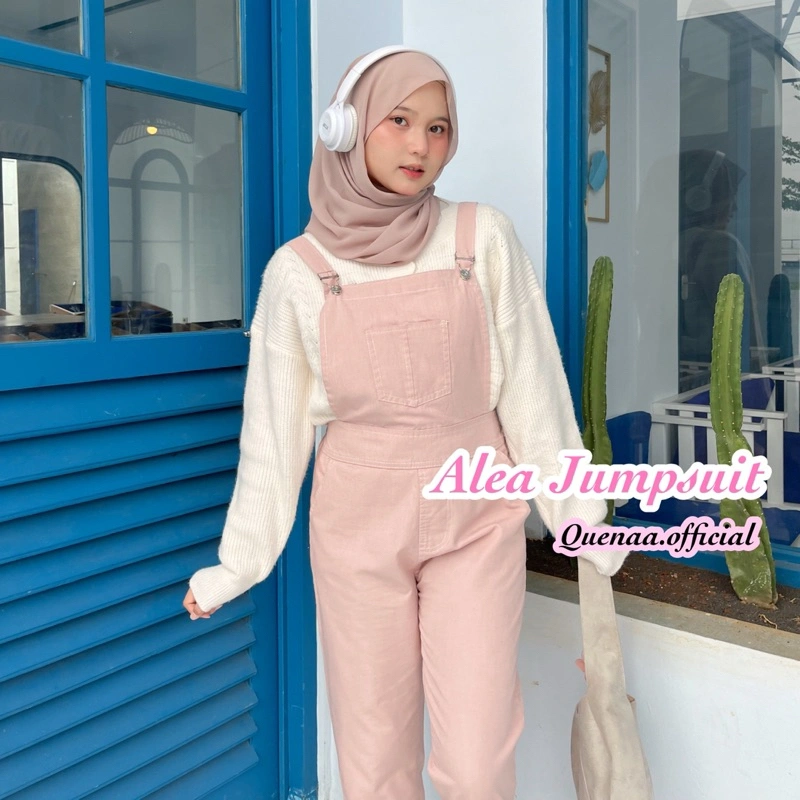 Quenaa - Alea Jumpsuit Overall Wanita Baju Kodok Kekinian