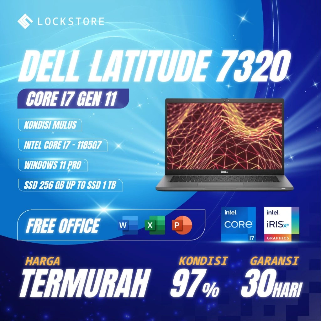 Dell latitude 7320 carbon i7 GEN11 | 16GB | SSD 1TB | Touchscreen | WIN ORI | 13inc