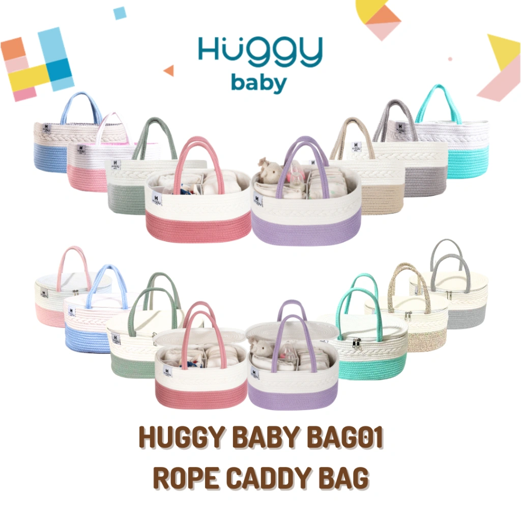 Huggy Baby BAG01 Rope Caddy Bag | Diaper Bag Organizer Bag Tas Bayi