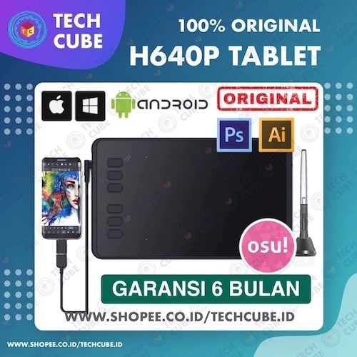Huion H640P Drawing Digital Graphic Pen Tablet OSU Game Design Alternatif H430P