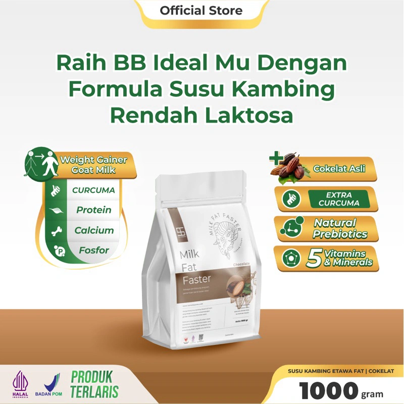 Wegen - Ternak Syams Susu Penambah Berat Badan Rasa Cokelat 1KG Ideal kenaikan tinggi nutrisi gizi protein kalori rendah gula kolestrol suplement weight gain booster rendah laktosa gym fitnes masa otot alami natural whey curcuma BPOM