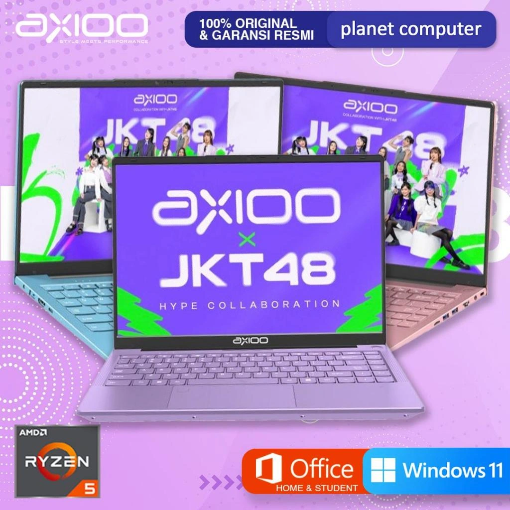Axioo Hype 5 AMD X3 Ryzen 5 3500U 8GB 256GB W11 14" FHD IPS Lollipop Edition