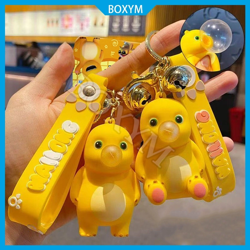 Gantungan Kunci Dino Kuning Nailong Bubble Keychain Tas Sekolah Liontin Nailong Kuning Naga Susu