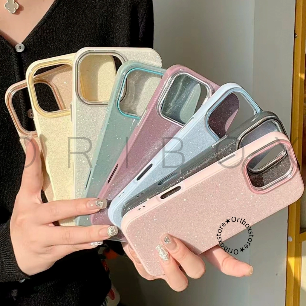 (2) Soft Silicone Glitter Bling Stardust Case For Iphone 17 17pro 17air 17promax 16 16e 15 14 13 12 11 X Xs Xr 7+ 8+ 7 8 Pro Plus Promax - Softcase/Case Hp Casing Bling Bling Mewah Pelindung Handphone