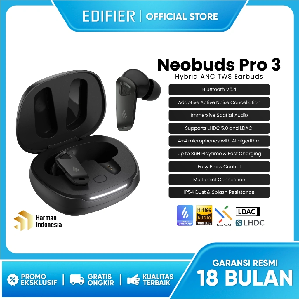 EDIFIER NeoBuds Pro 3  True Wireless Noise Cancelling Earbuds