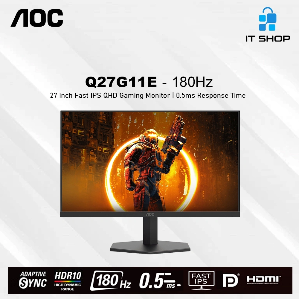 AOC Q27G11E Fast IPS QHD 0.5ms Gaming Monitor 27 inch 180Hz
