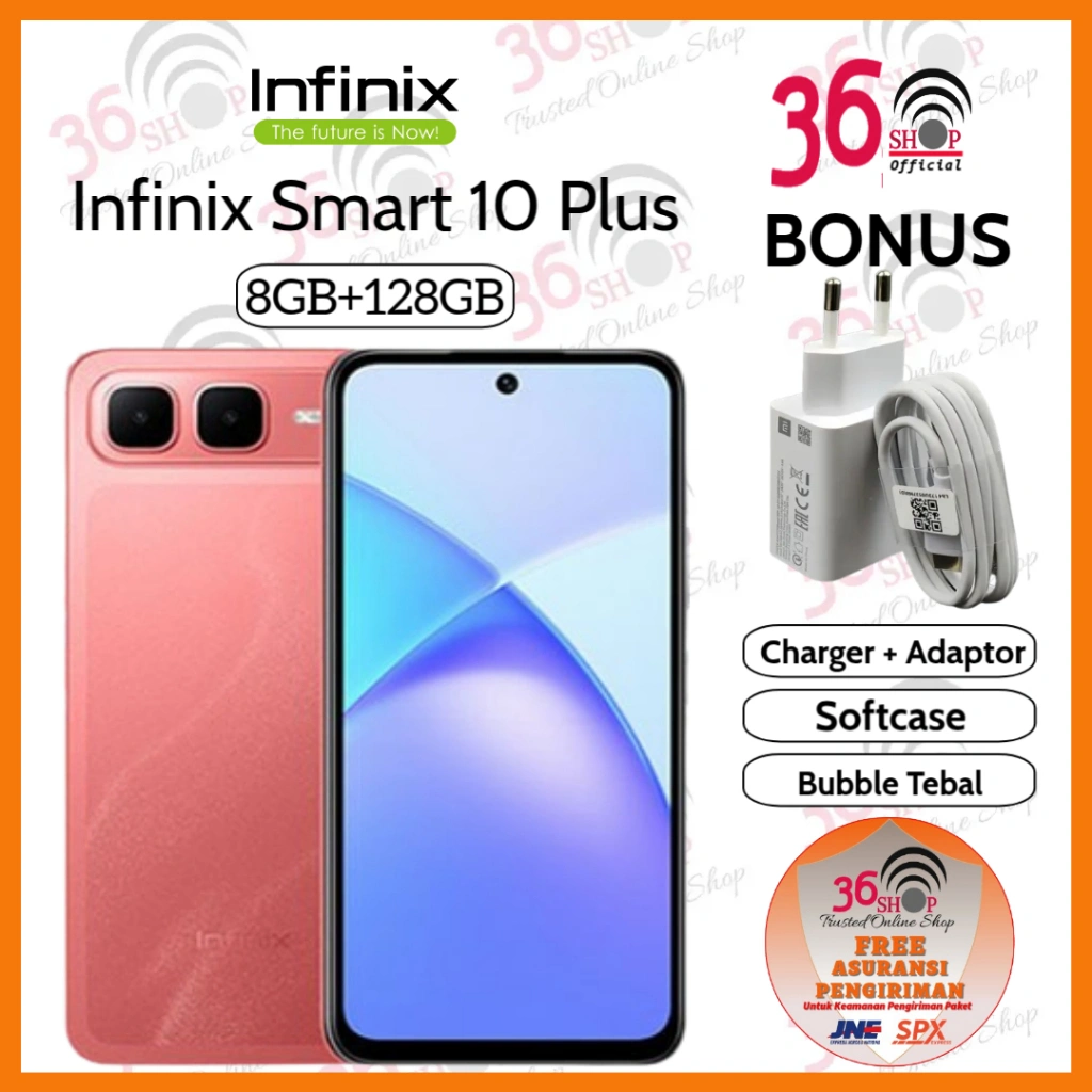 Infinix Smart 10 Plus 8GB+128GB 6000mAh Garansi Resmi 1 Tahun