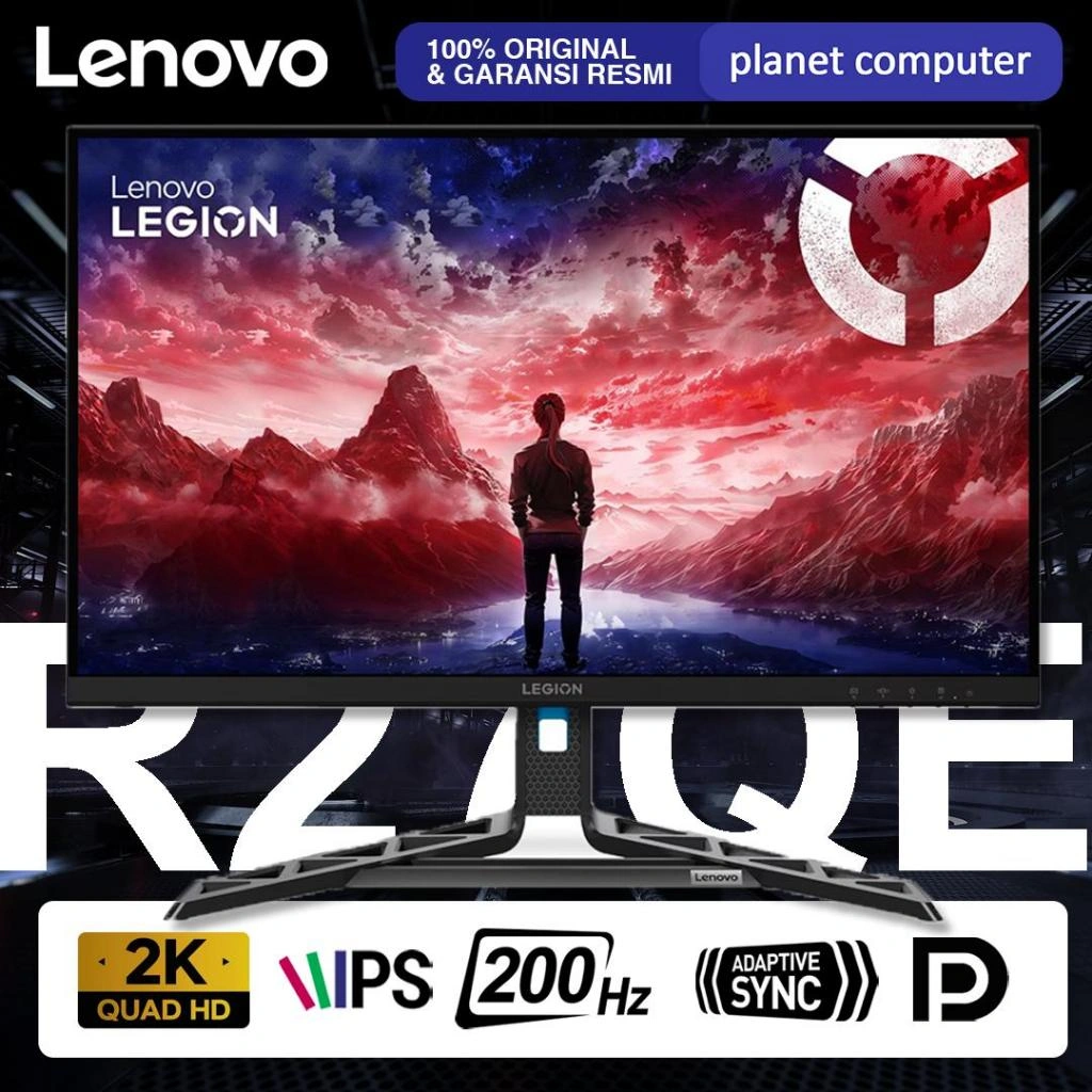 LENOVO LEGION R27qe Gen 2 Monitor LED 27" IPS 1440p QHD 200Hz 0.5ms HDMI 2.1x2 DP 1.4x1 HDR FreeSync Vesa Adaptive