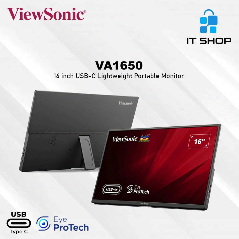 Viewsonic VA1650 16 inch USB-C Lightweight Portable Monitor