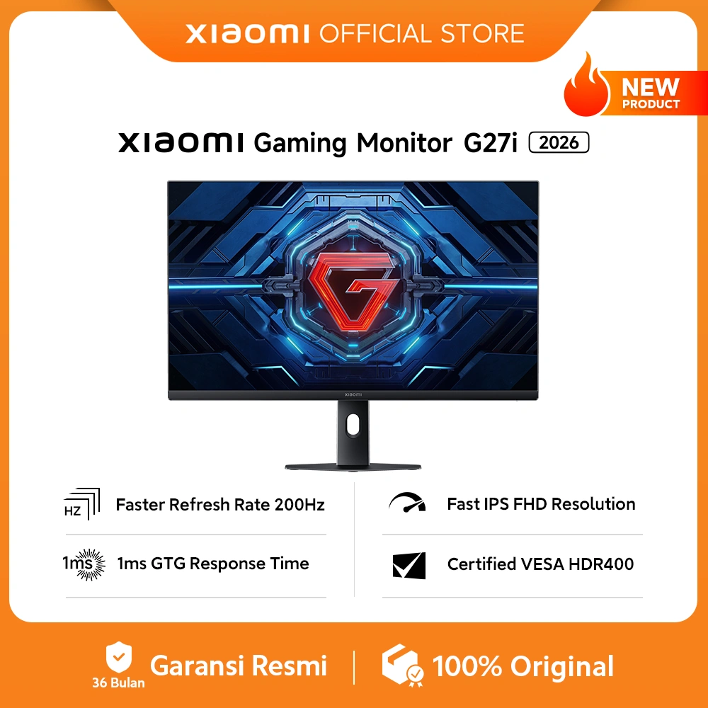 Xiaomi Gaming Monitor G27i 2026 | Faster Refresh Rate 200Hz | Fast IPS FHD Resolution | 1ms GTG Response Time | Certified VESA HDR400 [Official Store]