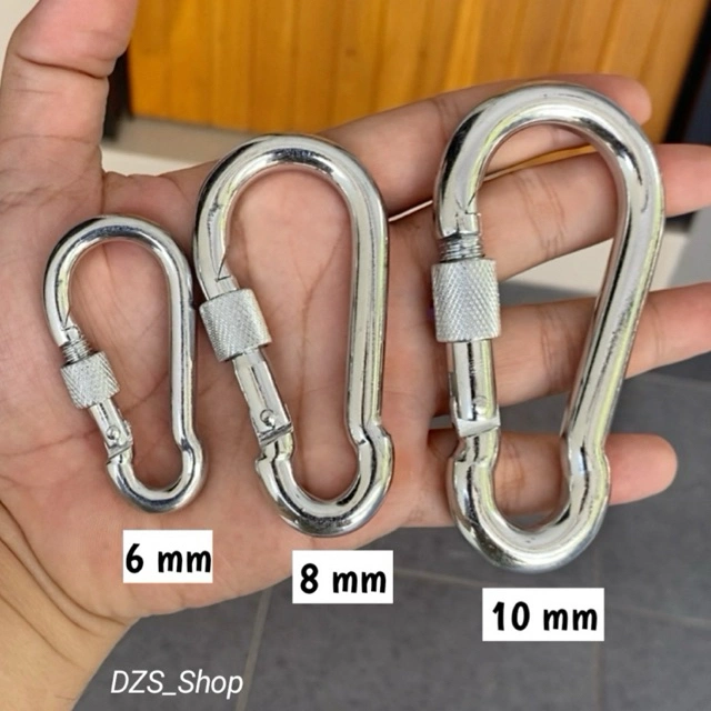 Karabiner Besi Kuat Ukuran 10cm 8cm 6cm / POWERTEC CARABINER