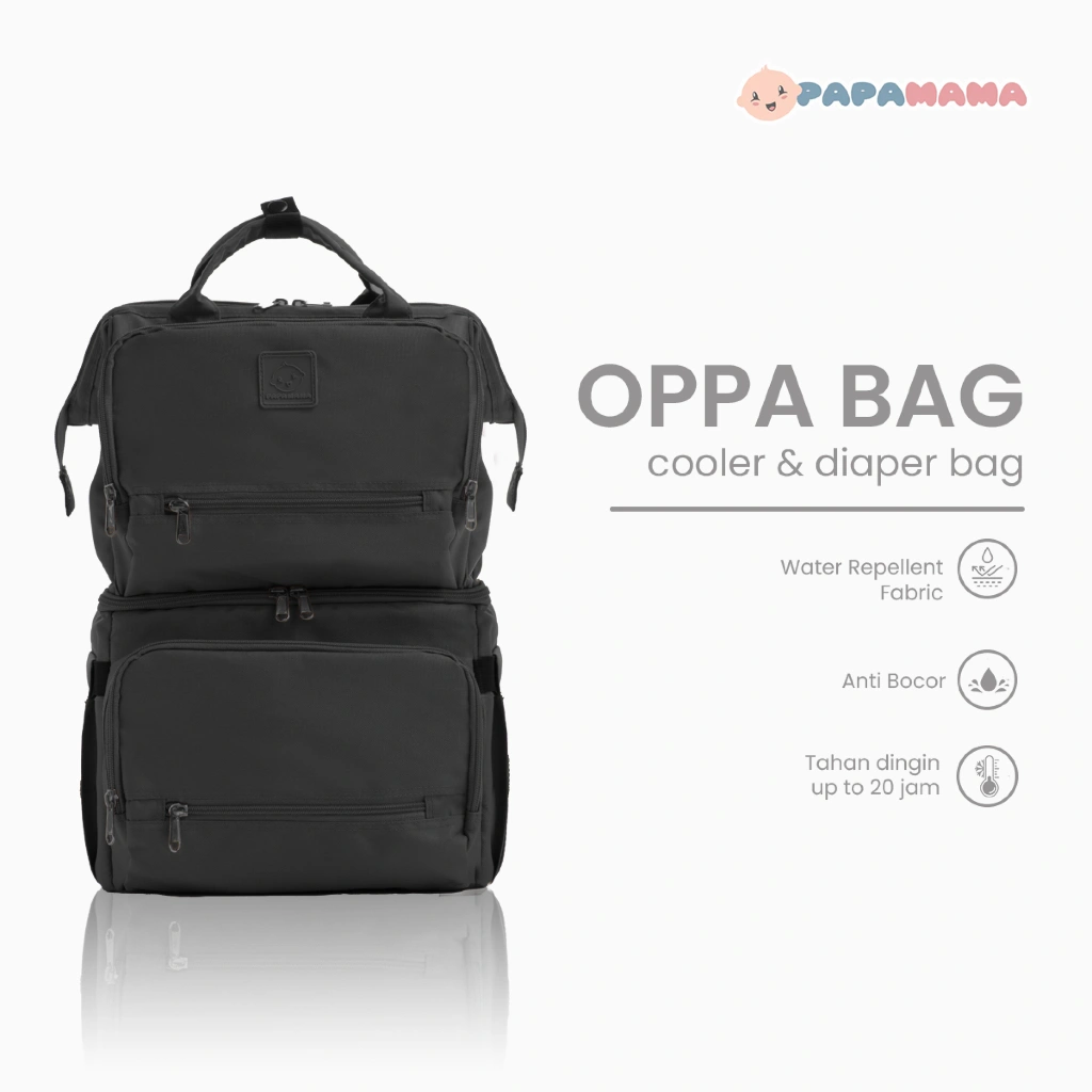 Papamama Oppa Cooler Diaper Bag - WaterProof Material Bag - 3003