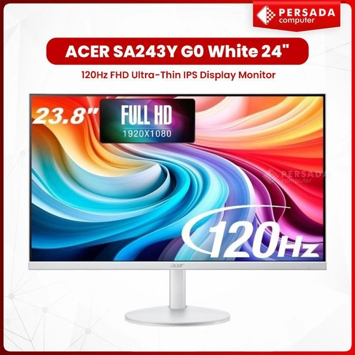 ACER SA243Y G0 White 24" 120Hz FHD Ultra Thin IPS Display Monitor