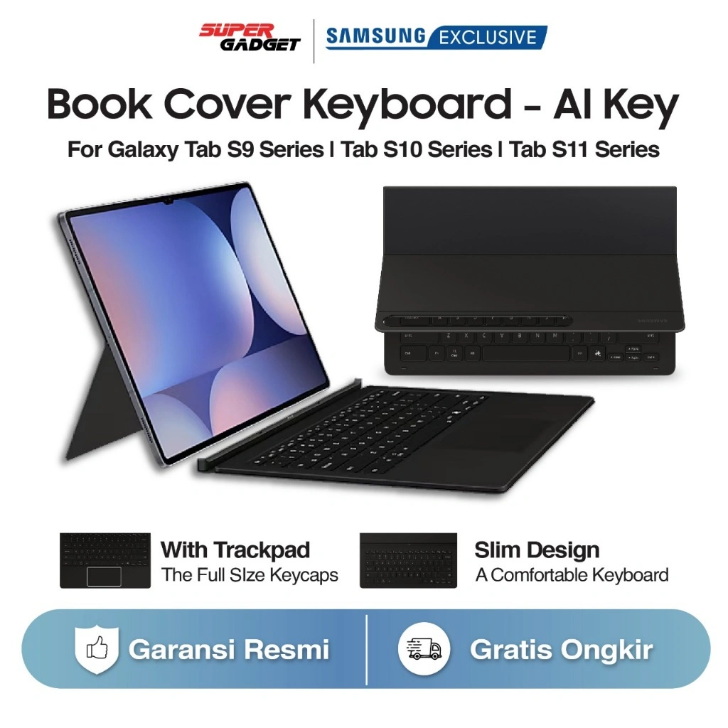Keyboard Book Cover Samsung Tab S Series S10 FE S10 FE+ S10+ S10 Ultra S9 Tab S11 Original