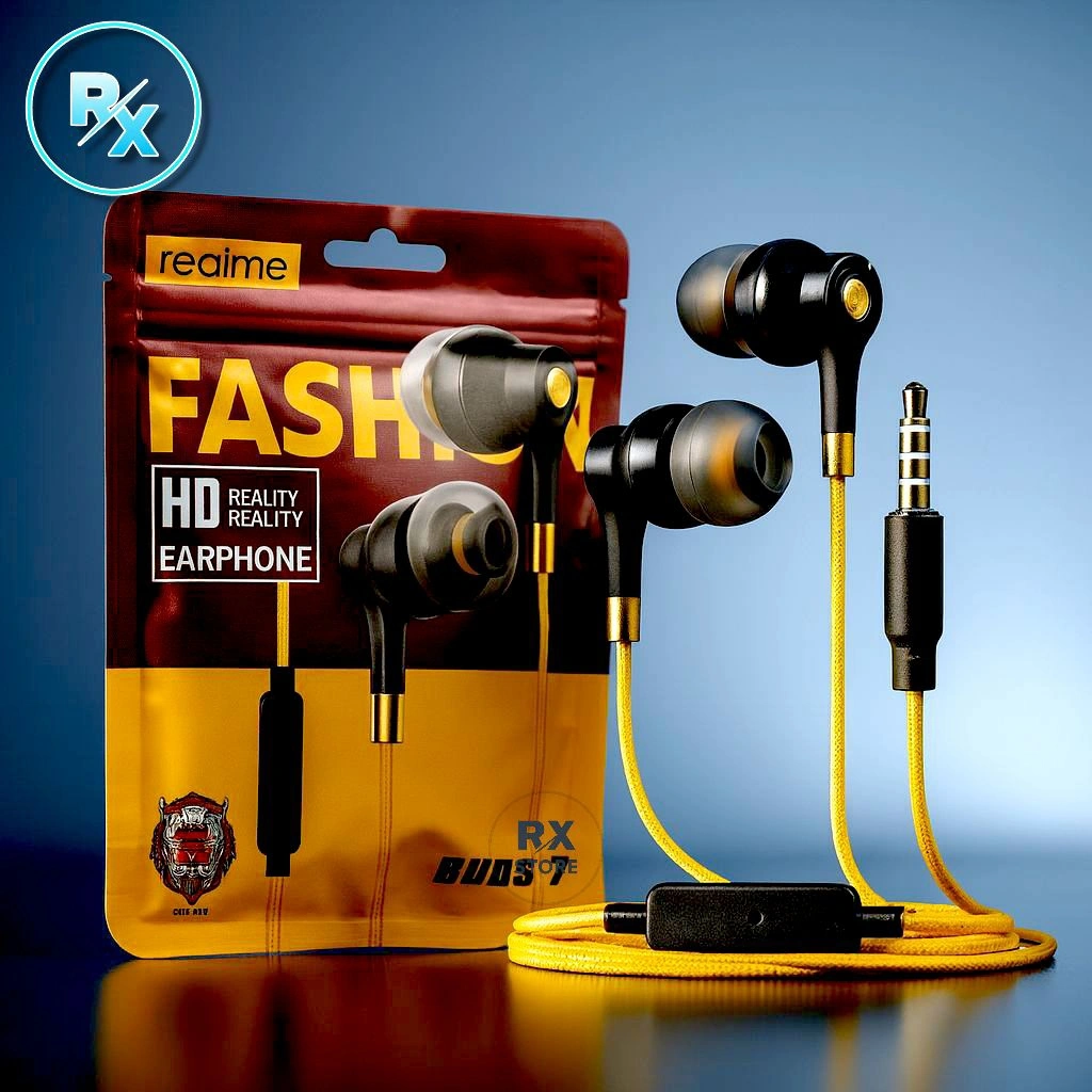 Headset Realme Buds 7 RMA-101 / RMA-103 – Earphone Stereo dengan Mic