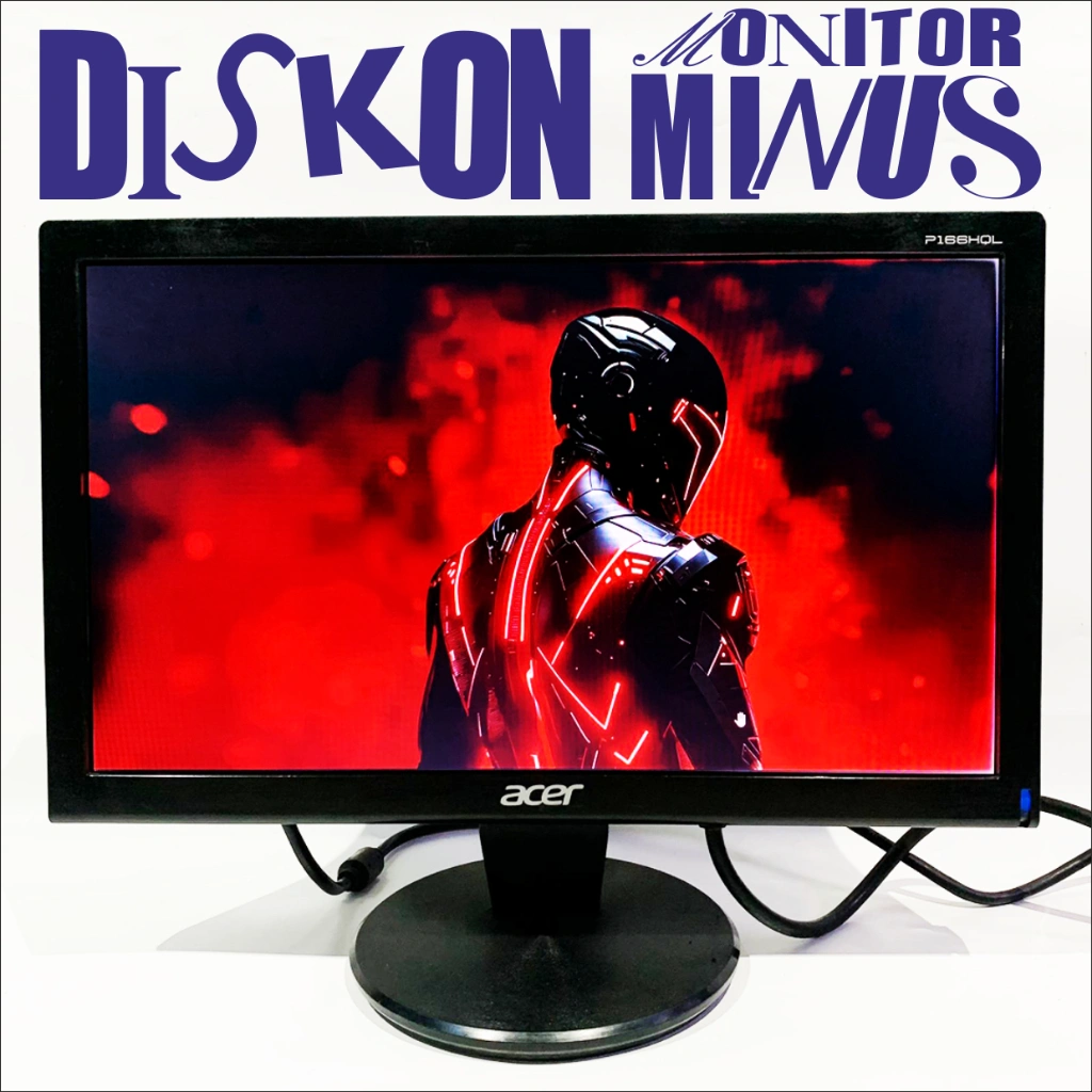 Monitor Minus 16INCH - 22INCH LED LCD Tipis - SIAP PAKAI