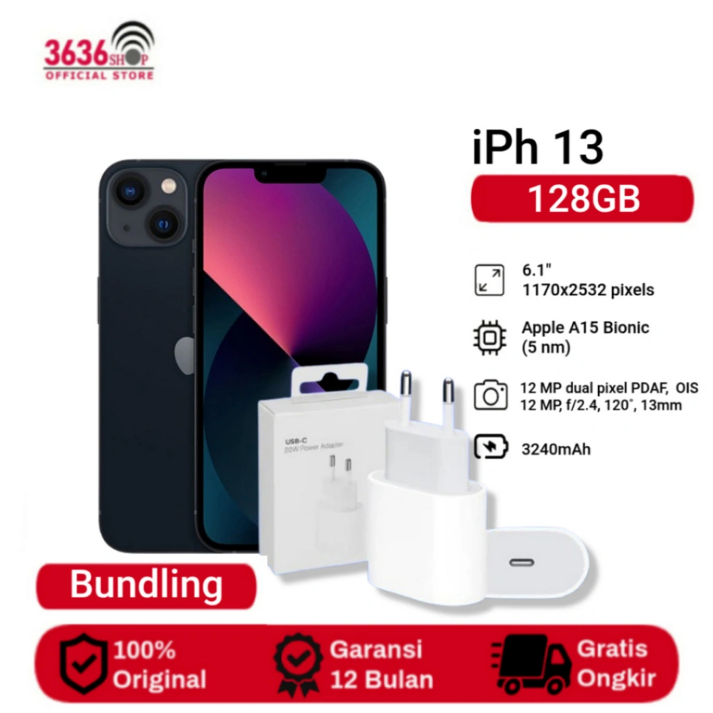 iPhone @13 [128GB] Garansi Resmi GDN