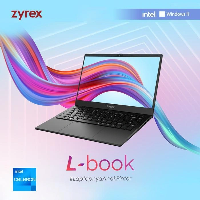 Laptop Zyrex L-BOOK N4020 8GB 128GB 256GB Windows 11 14 Inch Garansi Resmi Indonesia