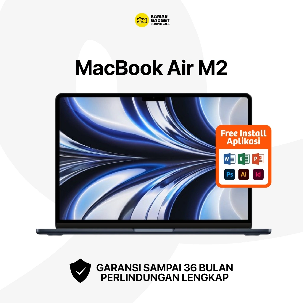 MacBook Air M2 256GB 13 inch Original Garansi Resmi