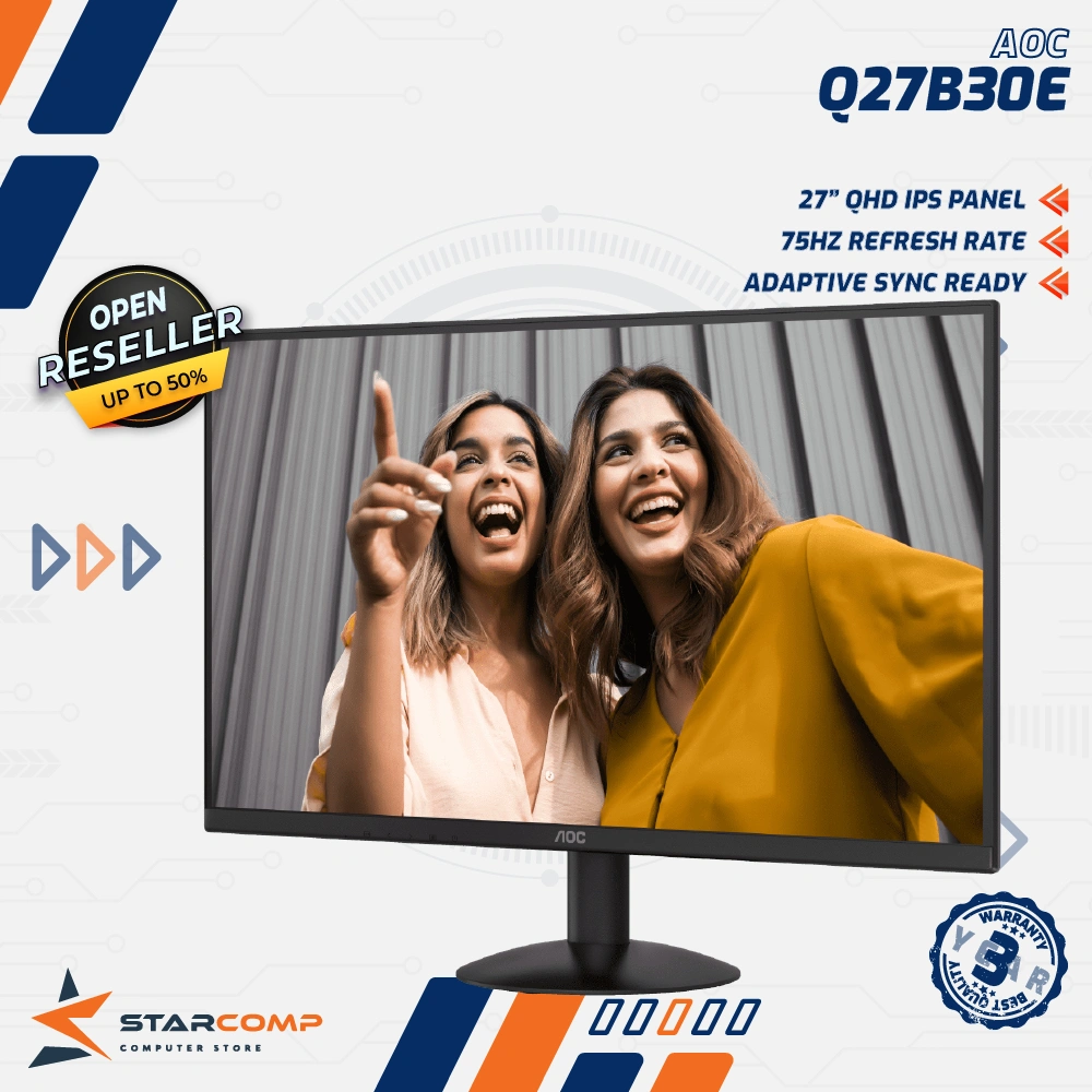 AOC Q27B30E Monitor LED  27" IPS QHD 2K 75Hz HDR10 Monitor