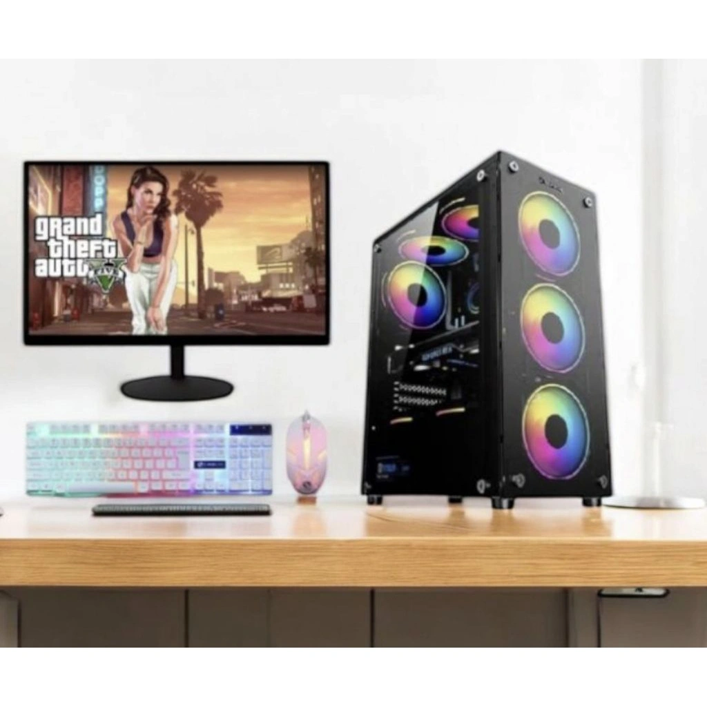 Pc Gaming editing Ryzen 5 5600G Ram 16 gb Ssd 512 gb hdd 500 gb monitor 19 in fulset