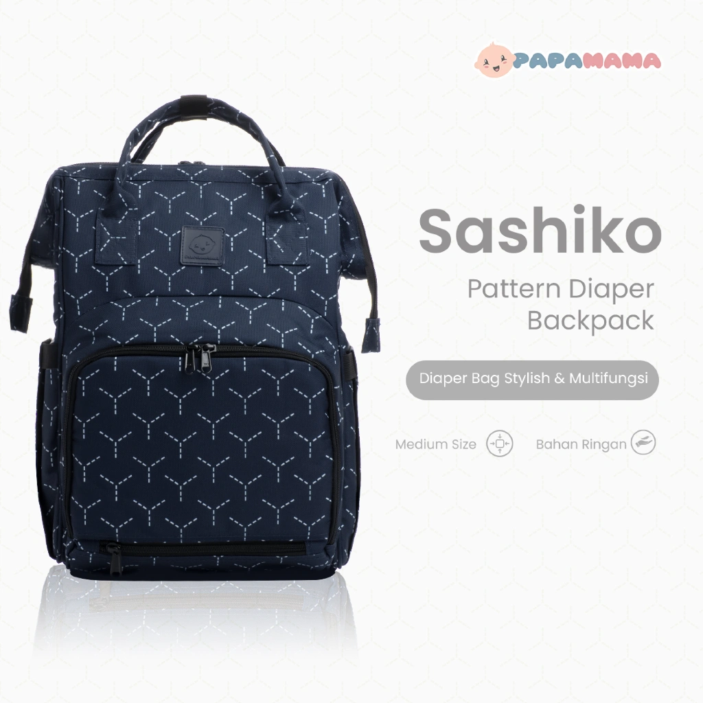 Papamama Sashiko - Diaper Bag Pattern 1058