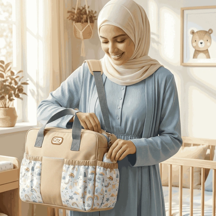 Tas Bayi  Besar Tas Bayi Multifungsi Bayi model print premium murah