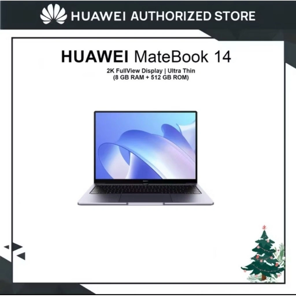 HUAWEI Matebook 14 Laptop [i5/8GB/512GB SSD] | 2K FullView Display | 11th Gen Intel® Core™ Processor | Ultra-thin and Lightweight |  Huawei Share | HUAWEI Shark fin Fan | 56 Wh Battery Life (Keluaran 2022 belum touch screen)