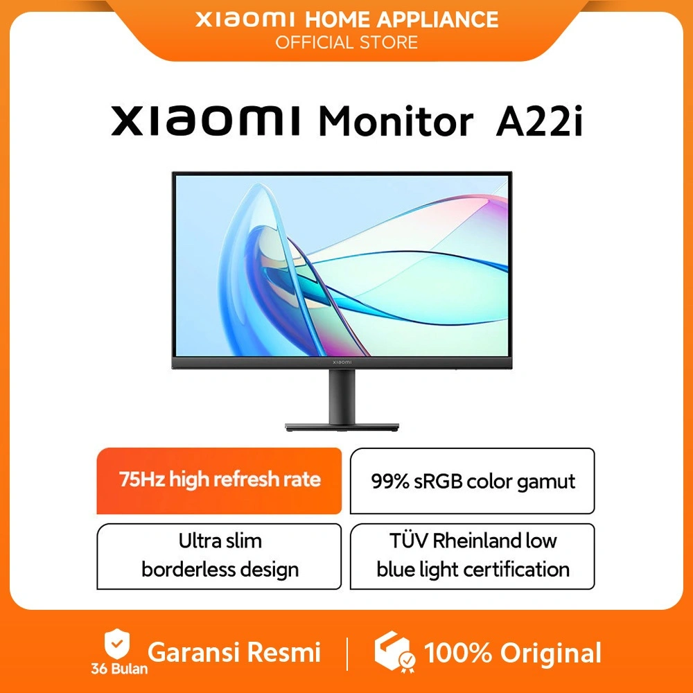 Xiaomi Monitor A22i | Panel VA 75Hz FHD Monitor 22 Inch | Resmi 3 Tahun [ Official Store ]