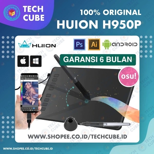 HUION H950P Graphic Digital Drawing Tablet for OSU! Alt H420 H430P H640P