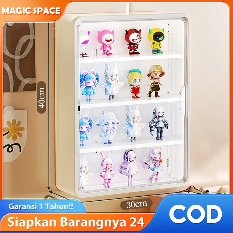 Nearra Kotak Display Action Figure Box Transparan Rak Pajangan Mainan Pop Art Blind Box Tempel
