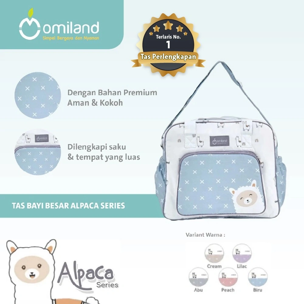 Omiland Tas Perlengkapan Bayi/Diaper Bag Ukuran Besar/Big Alpaca Series OB27201