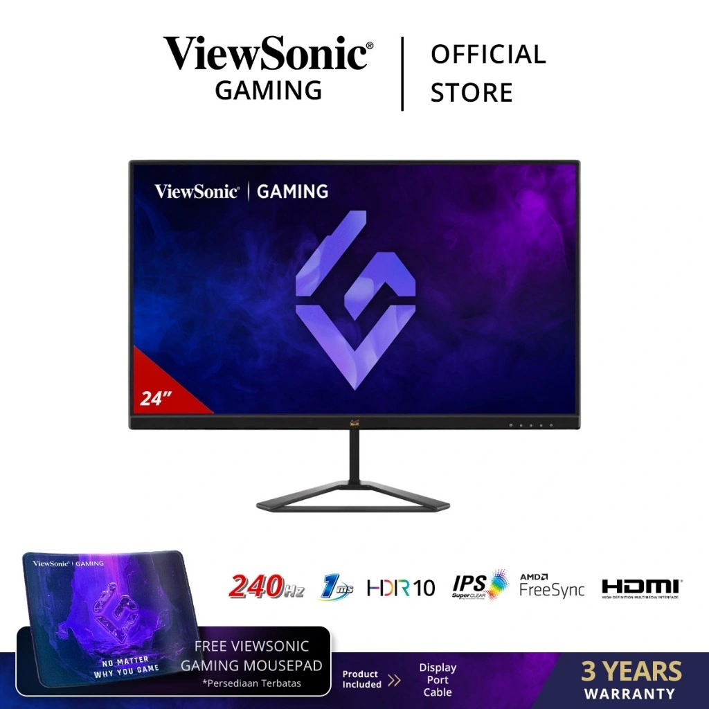 Monitor Gaming 24" ViewSonic VX2479A-HD-PRO |240Hz |HDR10 |1ms |IPS