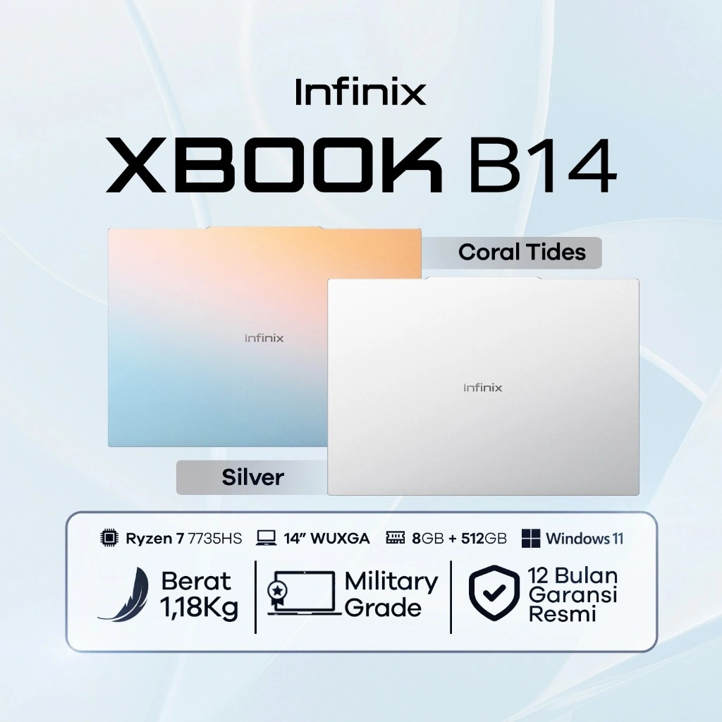 INFINIX XBOOK B14 AMD RYZEN 5 7535HS 8GB/16GB 512GB 14" WUXGA IPS