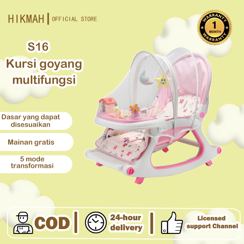 indonesia Murah-HIKMAH Bouncer baby 10in1 Kursi Goyang Manual Bayi AyunanBayi Bouncer Bayi To Up 25 kg