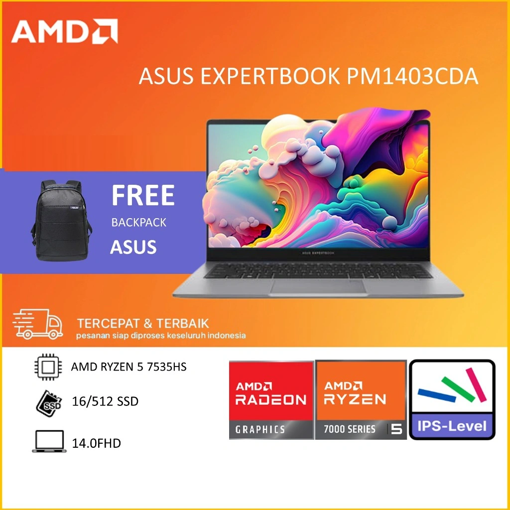 ASUS EXPERTBOOK PM1403CDA - AMD RYZEN 5 7535HS RAM 32GB 512GB W11+OHS 14.0FHD VIPS