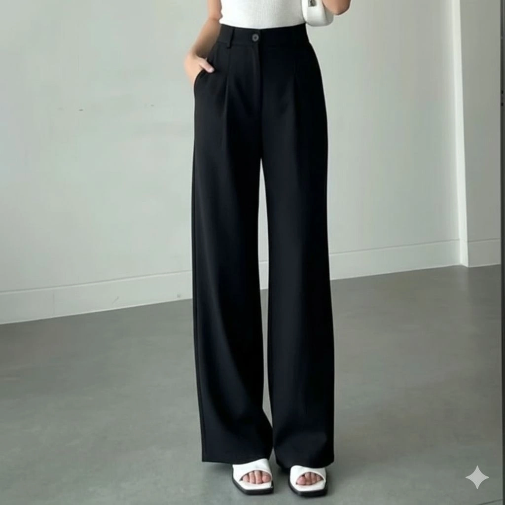 VIONA PANTS - Celana Loose Pants Trouser Wanita - Celana - Anti Kusut
